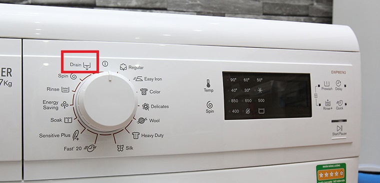 Chế độ Drain trong máy giặt là gì?