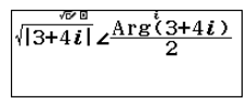 Nhập số phức 3 + 4i 