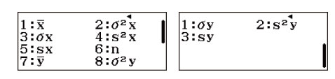 Menu phụ Variable