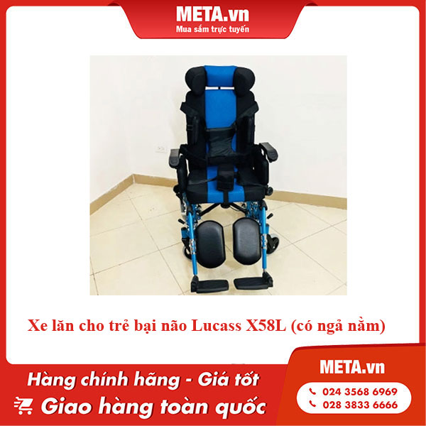 Xe lăn cho trẻ bại não Lucass X58L (có ngả nằm)