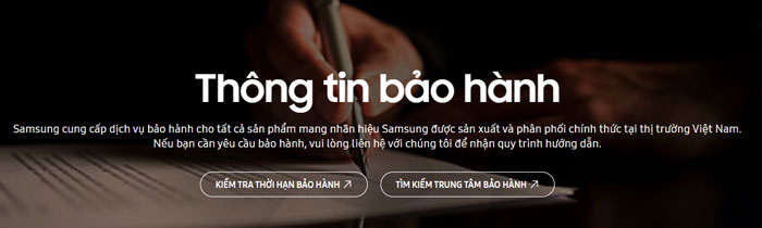 Cách kiểm tra bảo hành máy giặt Samsung qua website