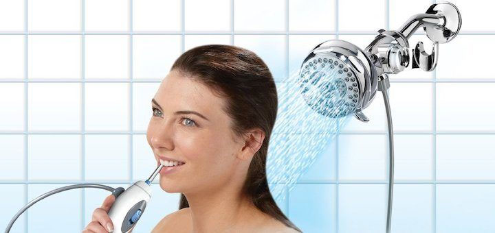 Máy tăm nước gắn vòi hoa sen