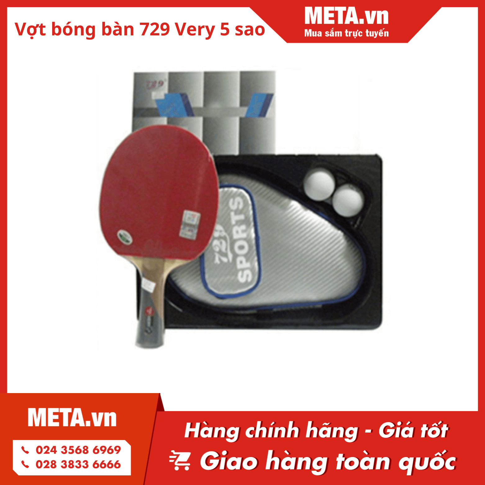 Vợt bóng bàn 729 Very 5 sao