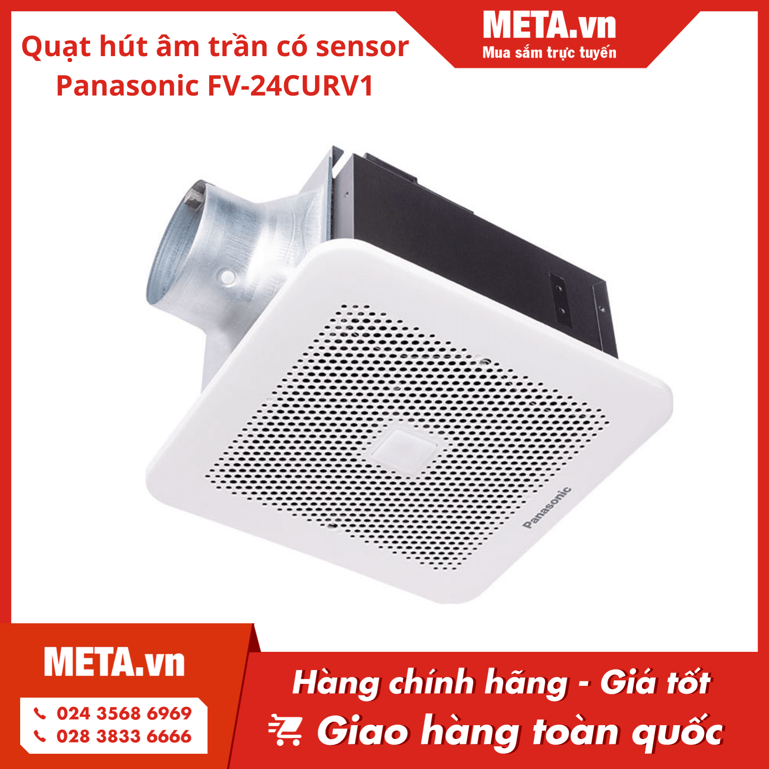 Quạt hút âm trần có sensor Panasonic FV-24CURV1