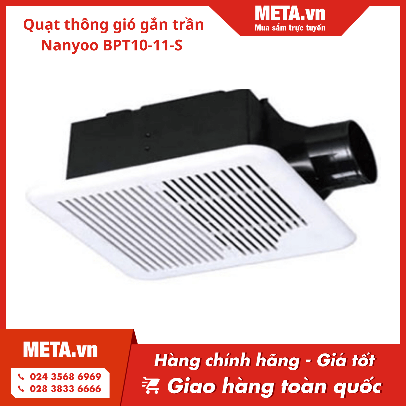 Quạt thông gió gắn trần Nanyoo BPT10-11-S
