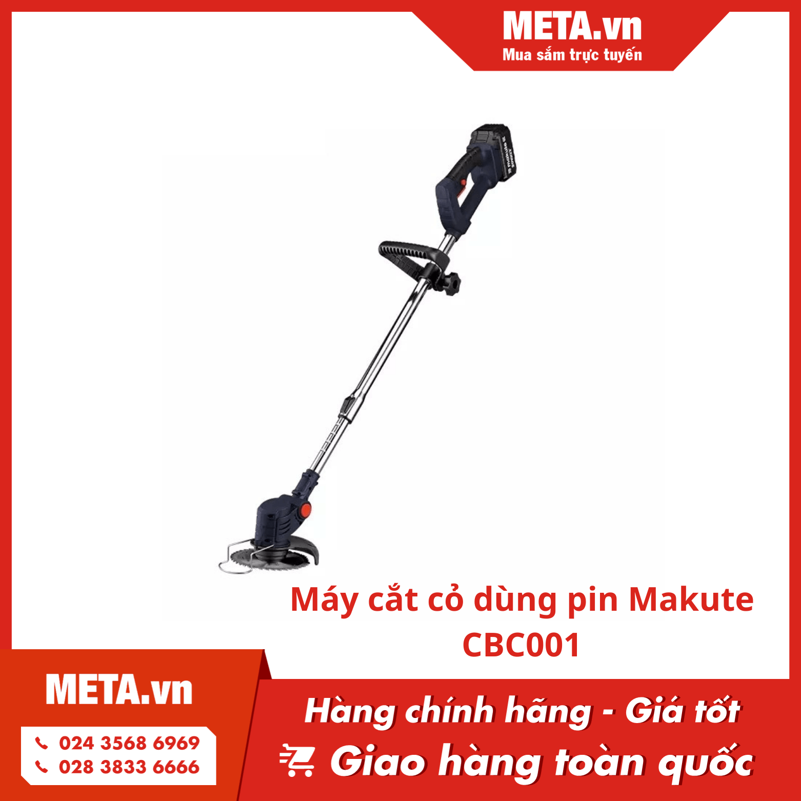 Máy cắt cỏ dùng pin Makute CBC001 (chưa pin, sạc)