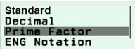 Chọn Prime Factor trên màn hình