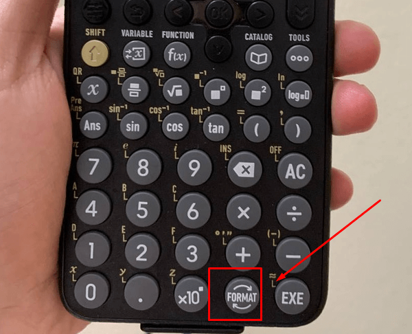 Nhấn nút Format trên bàn phím