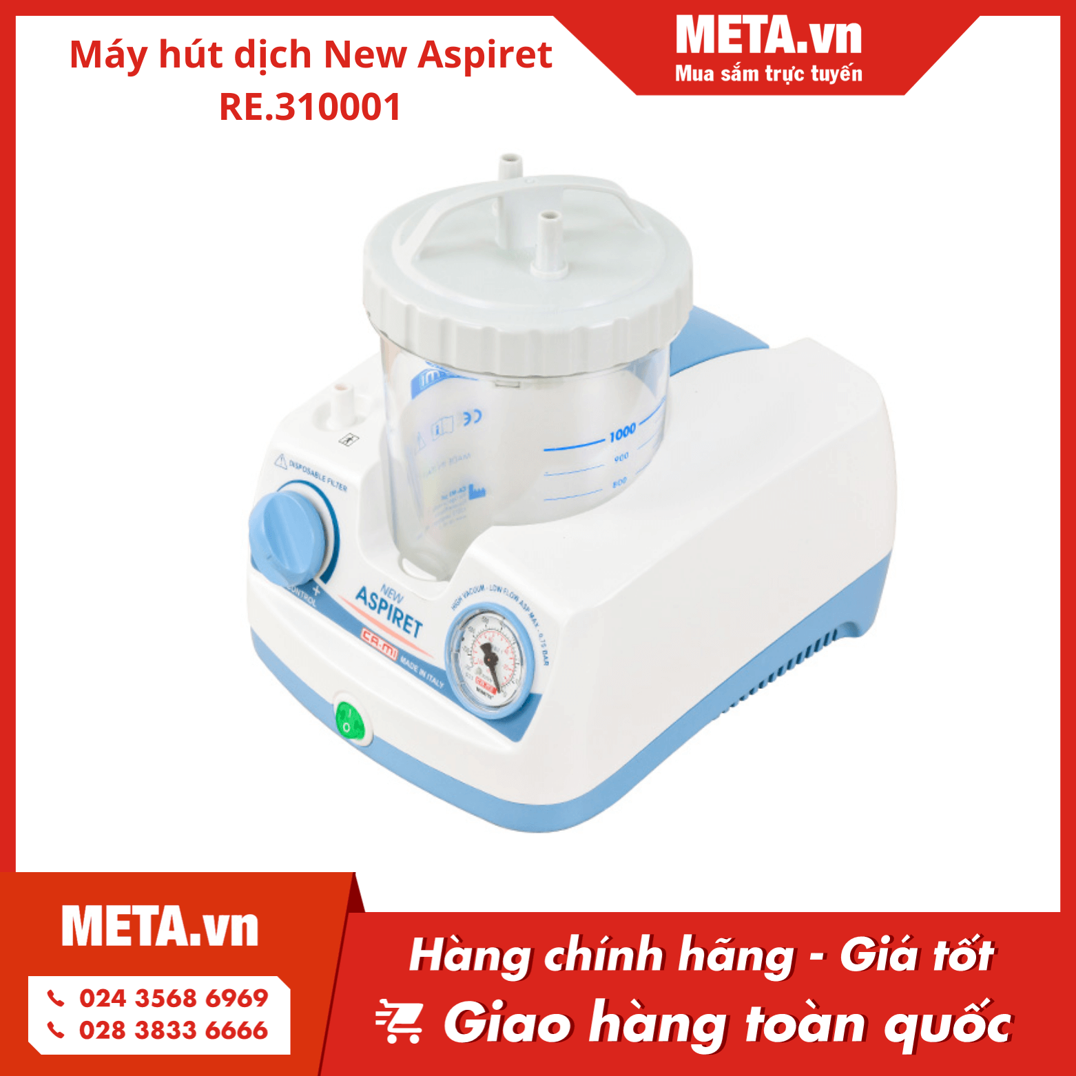 Máy hút dịch New Aspiret RE.310001