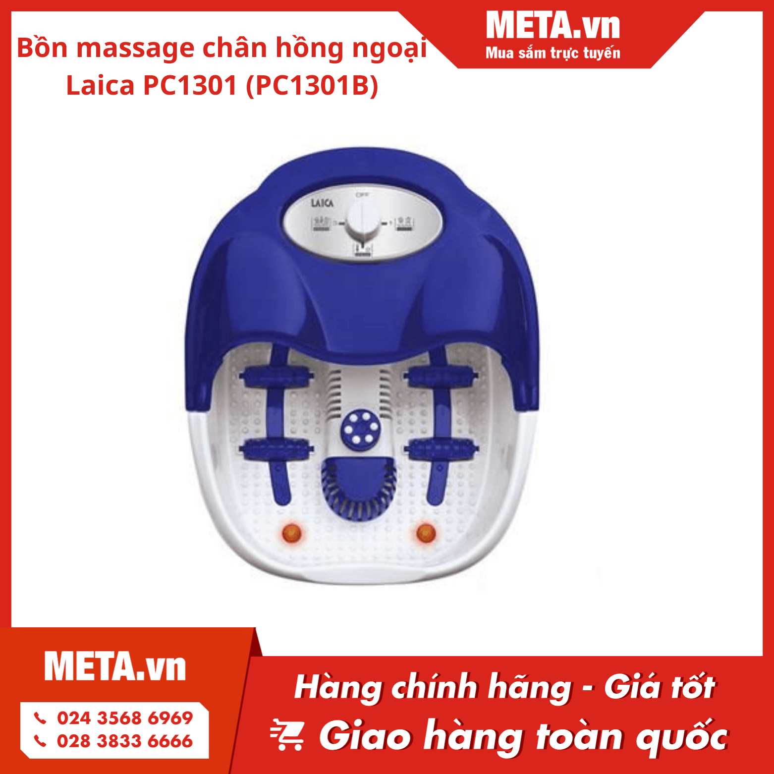 Máy massage chân hồng ngoại Laica PC1301 (PC1301B)