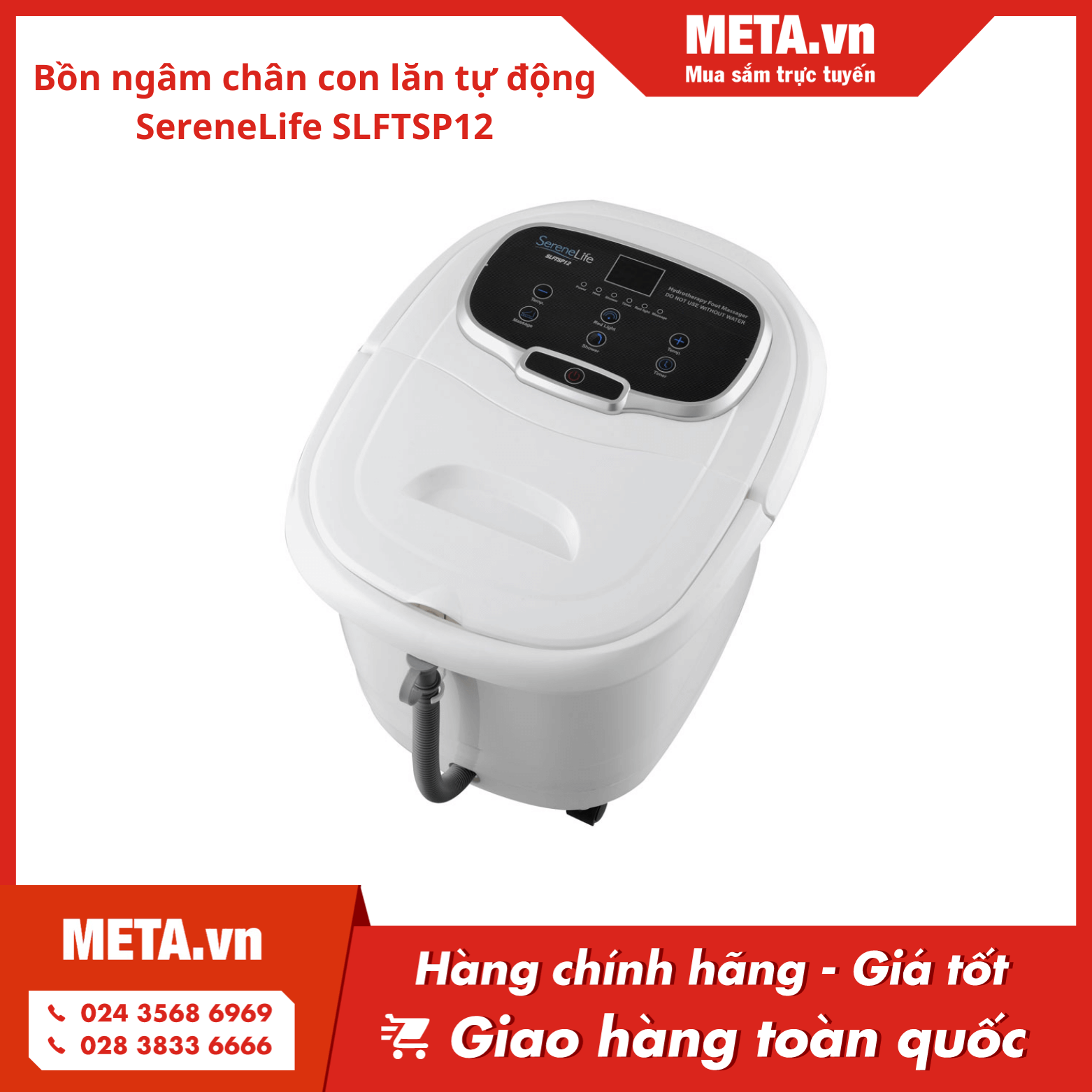 Bồn ngâm chân con lăn tự động SereneLife SLFTSP12