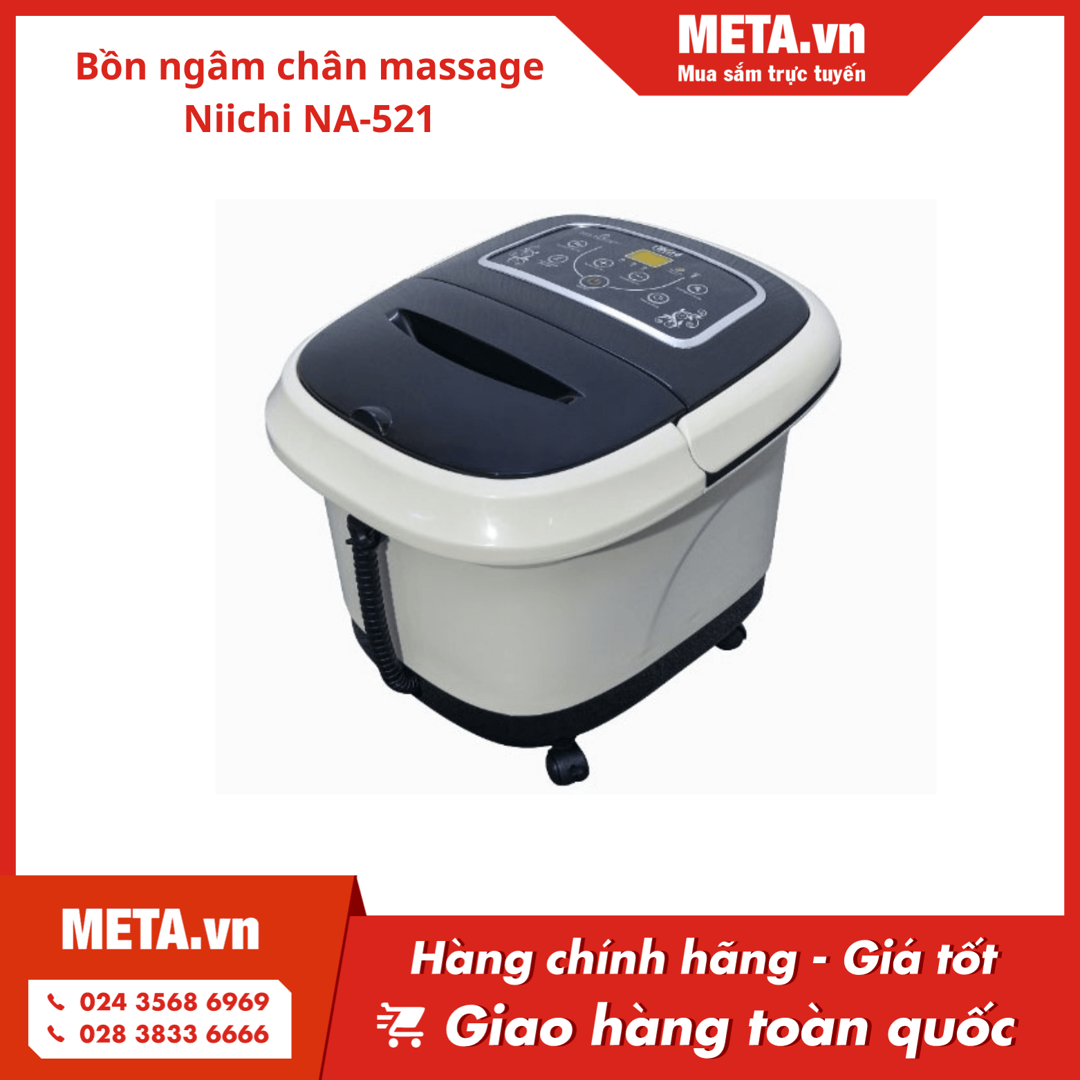 Bồn ngâm chân massage Niichi NA-521