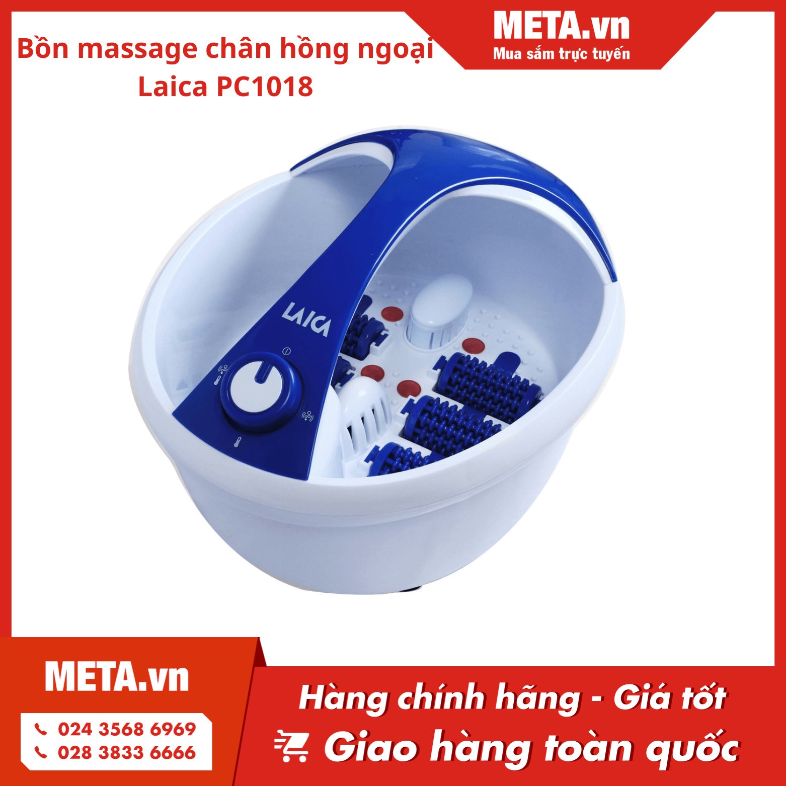 Bồn massage chân hồng ngoại Laica PC1018