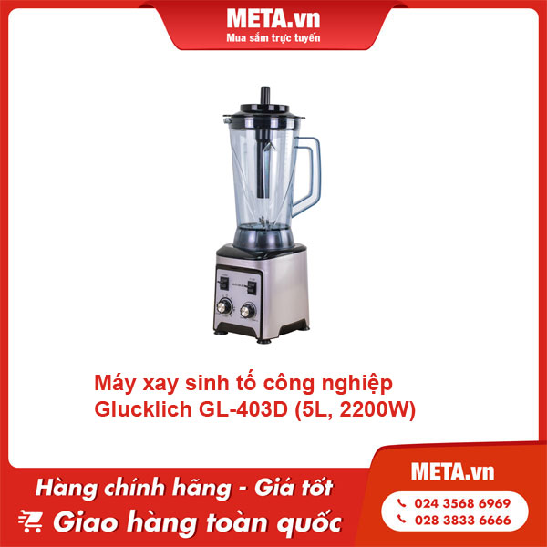 Máy xay sinh tố công nghiệp Glucklich GL-403D (5L, 2200W)
