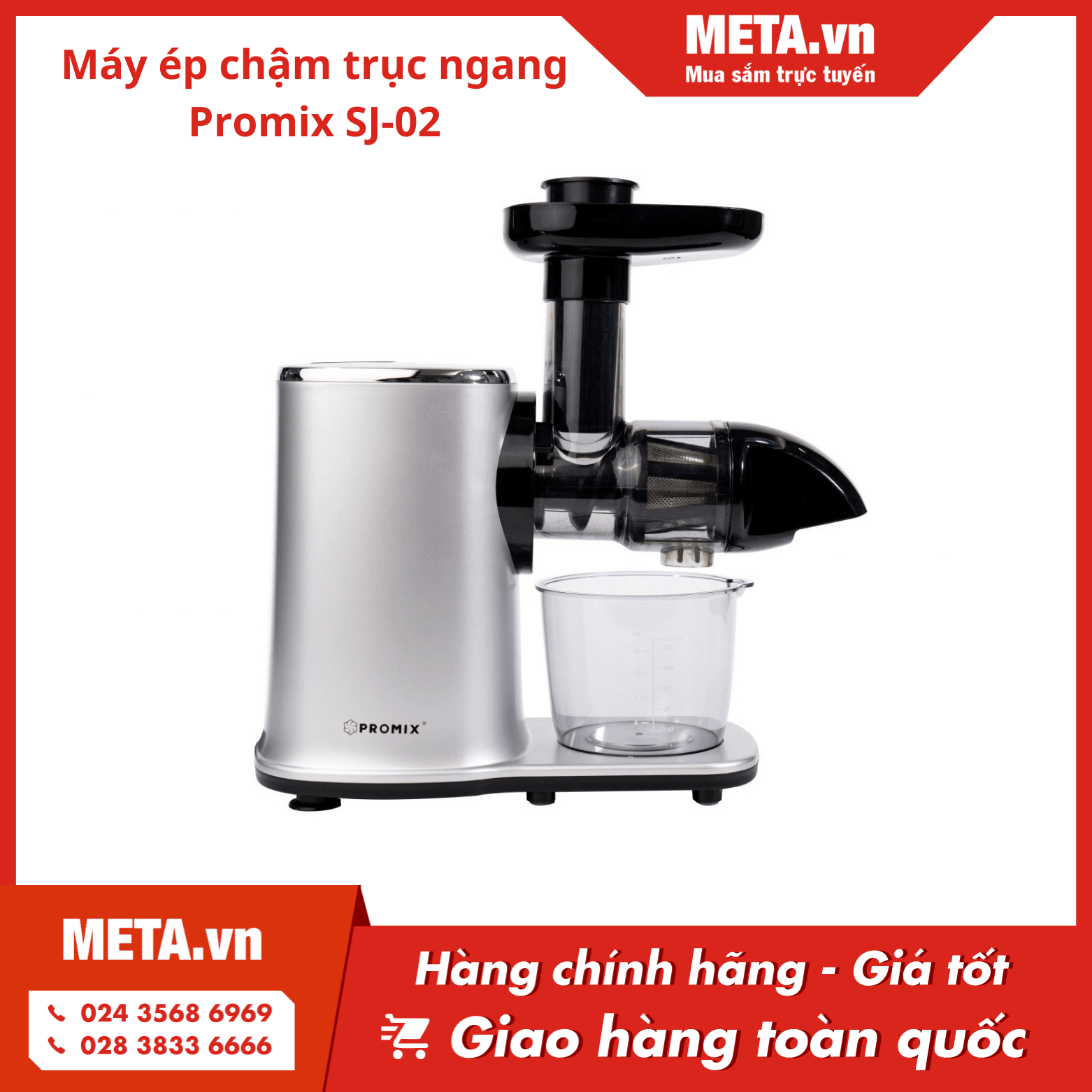 Máy ép chậm trục ngang Promix SJ-02