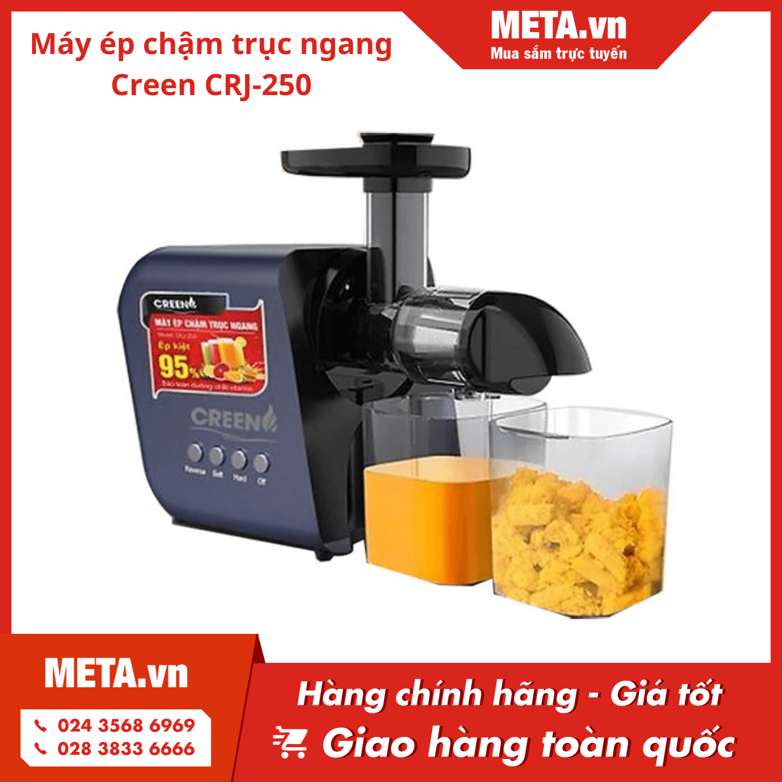 Máy ép chậm trục ngang Creen CRJ-250