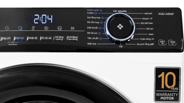 Cách hẹn giờ trên máy giặt AQUA AQD A800F