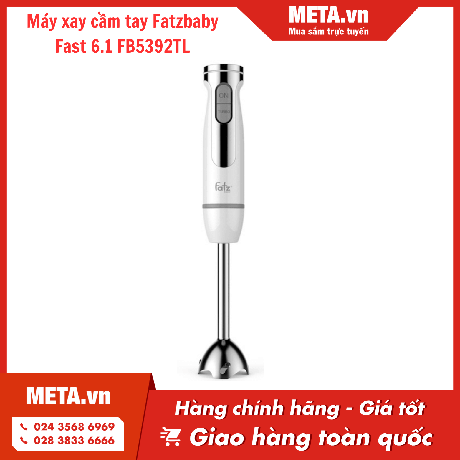 Máy xay cầm tay Fatzbaby Fast 6.1 FB5392TL 600W