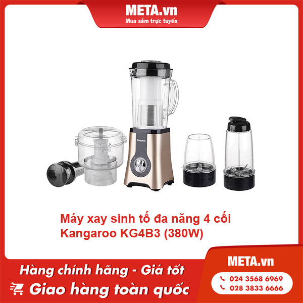 Máy xay đa năng 4 cối Kangaroo KG4B3 (380W)