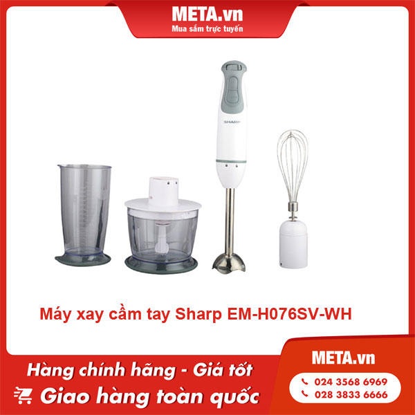 Máy xay cầm tay Sharp EM-H076SV-WH