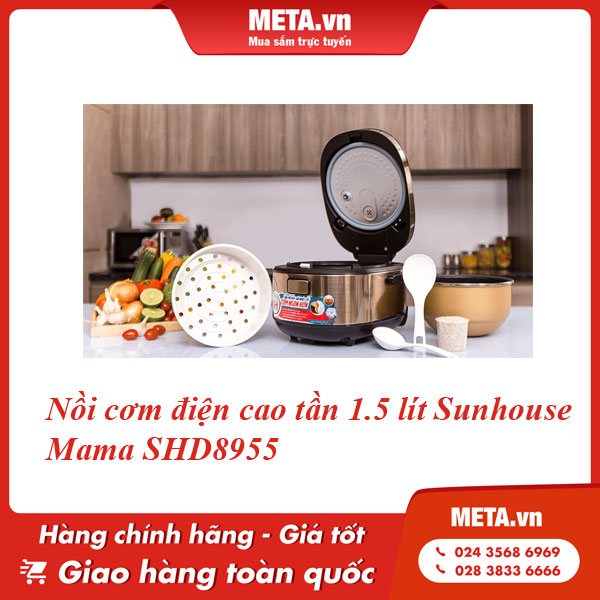 Nồi cơm điện cao tần 1,5 lít Sunhouse Mama SHD8955