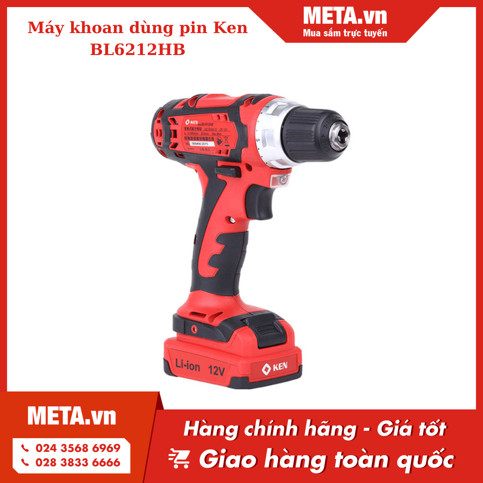 Máy khoan dùng pin Ken BL6212HB