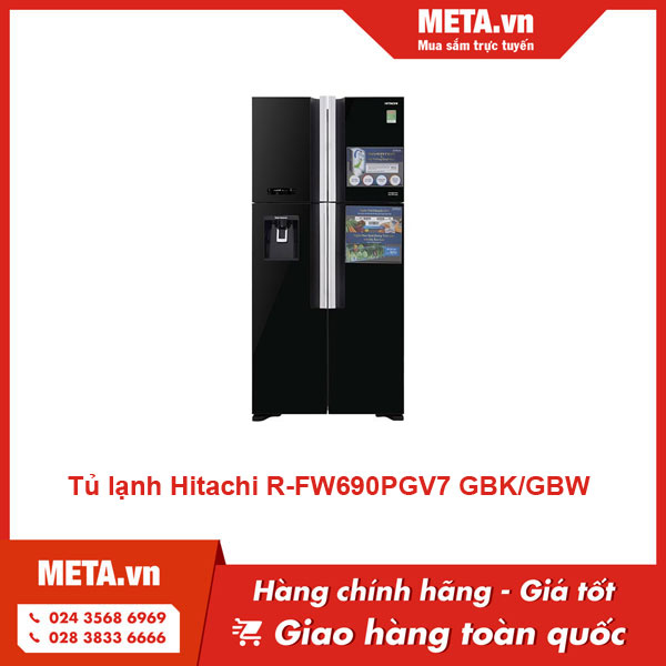 Tủ lạnh Hitachi R-FW690PGV7 GBK/GBW