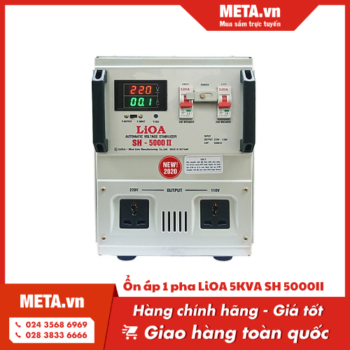 Ổn áp 1 pha Lioa 5KVA SH 5000II