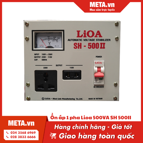 Ổn áp 1 pha Lioa 500VA SH 500II