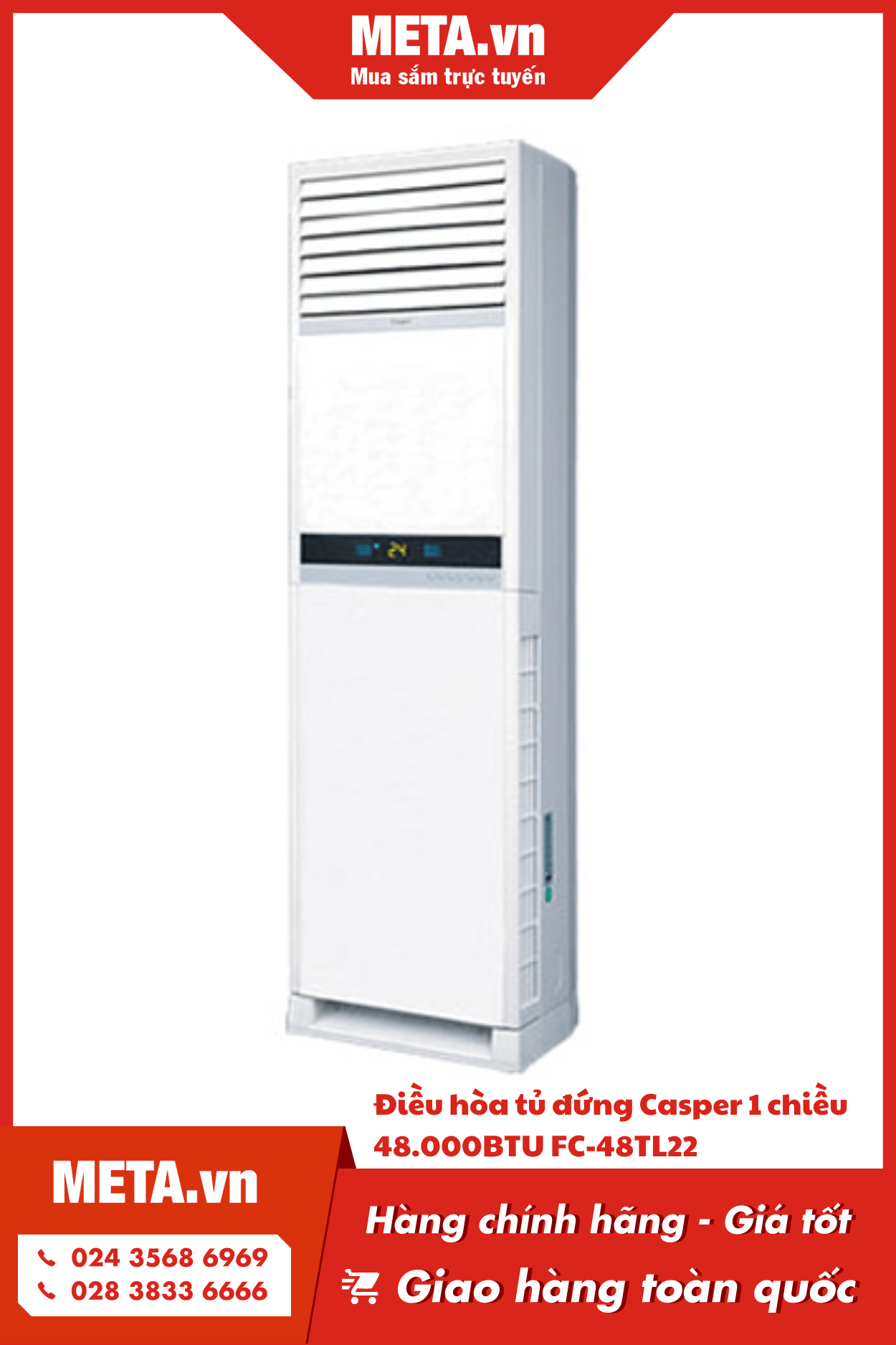 Điều hòa tủ đứng Casper 1 chiều 48.000BTU FC-48TL22
