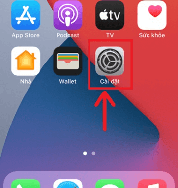 Truy cập mục Cài đặt trên điện thoại iPhone
