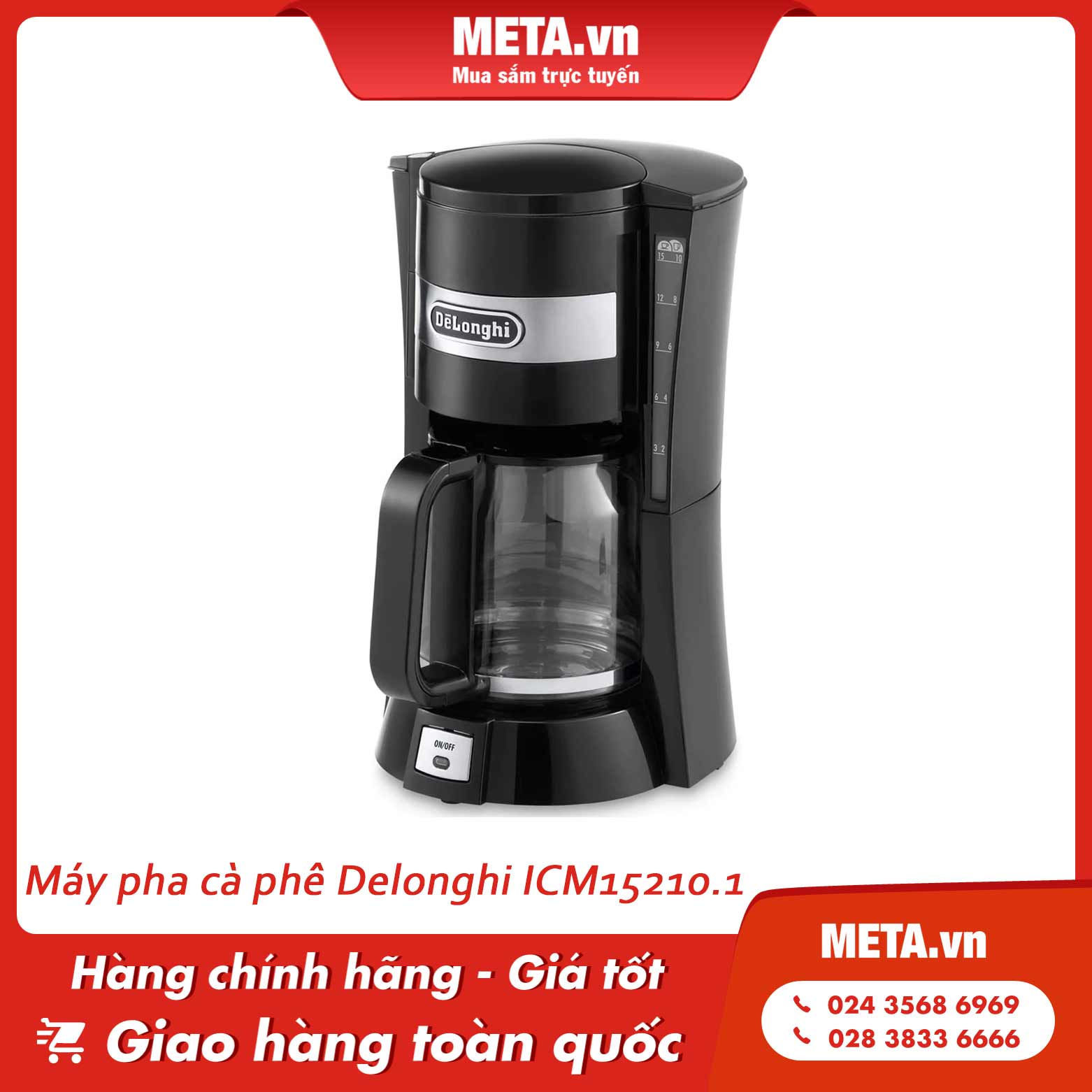 Máy pha cà phê Delonghi ICM15210.1