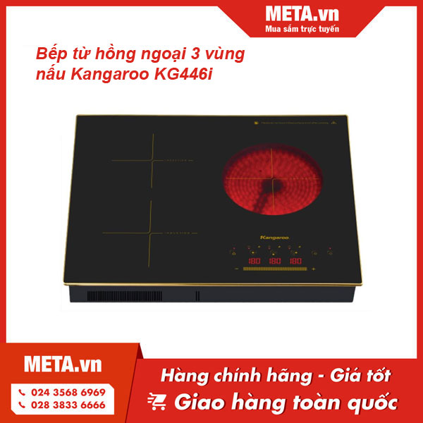 Bếp từ hồng ngoại 3 vùng nấu Kangaroo KG446i