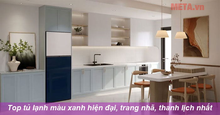 Tủ lạnh màu xanh
