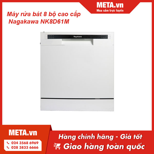 Máy rửa bát mini 8 bộ Nagakawa NK8D61M