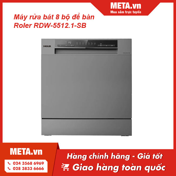 Máy rửa bát mini 8 bộ Roler RDW-5512.1-SB