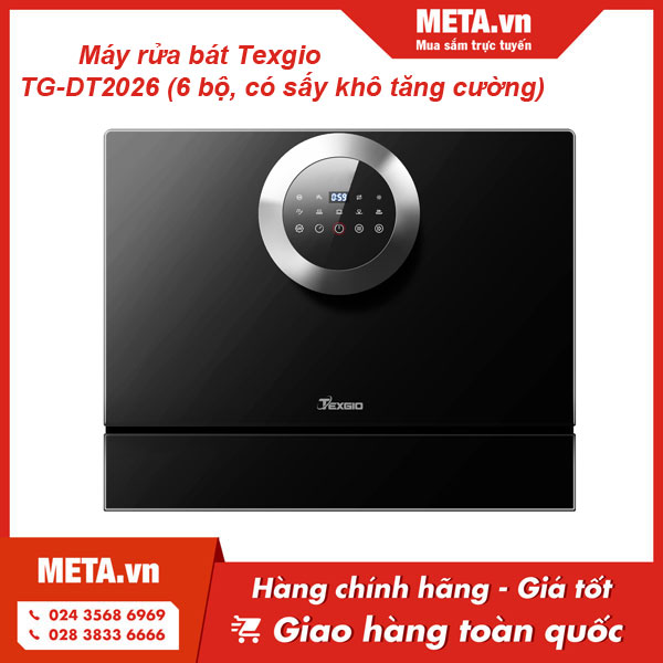 Máy rửa bát mini 6 bộ Texgio TG-DT2026