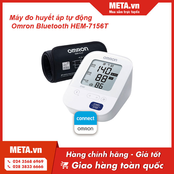Máy đo huyết áp bắp tay Omron HEM-7156T (có kết nối Bluetooth)