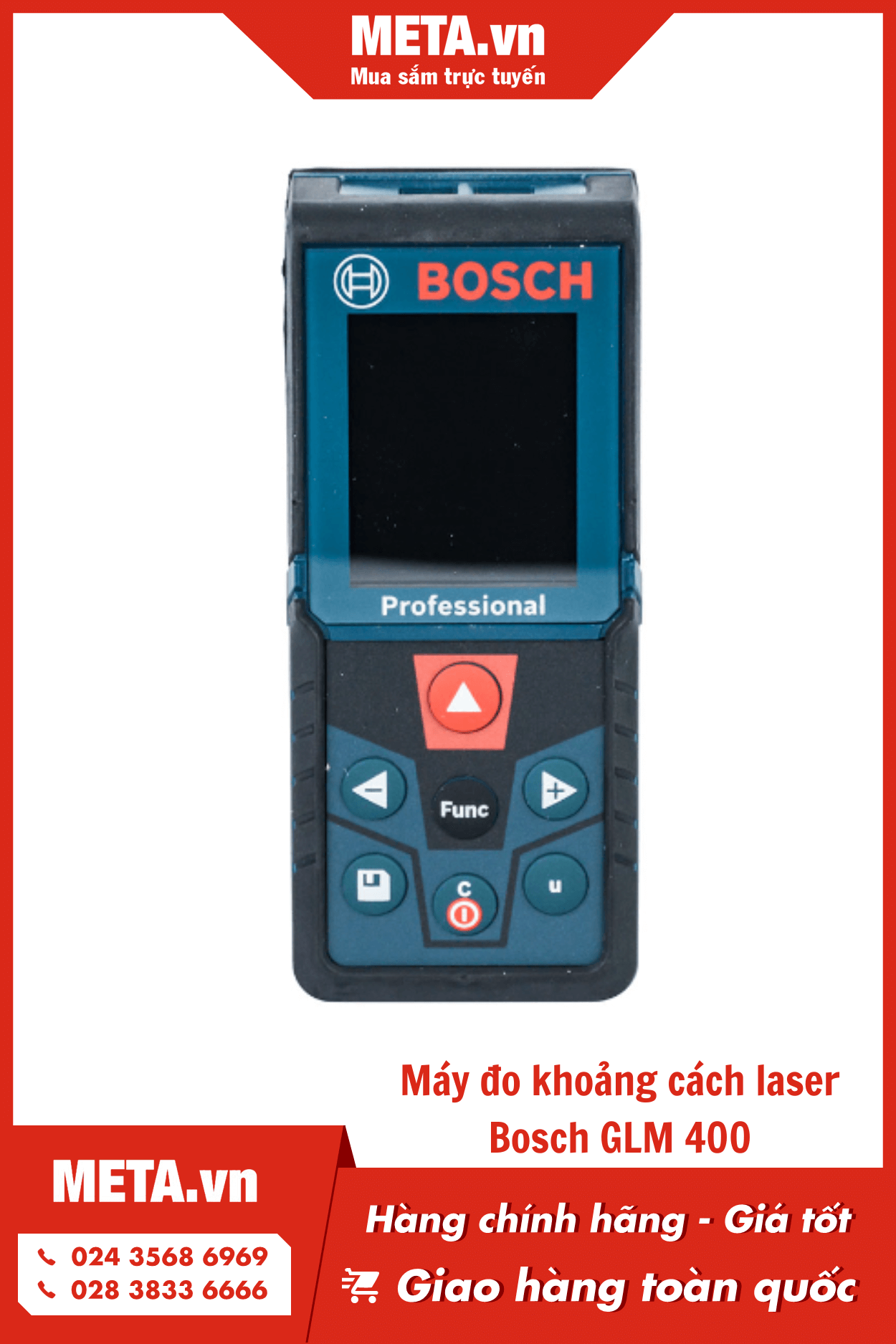 Máy đo khoảng cách laser Bosch GLM 400 (40m)