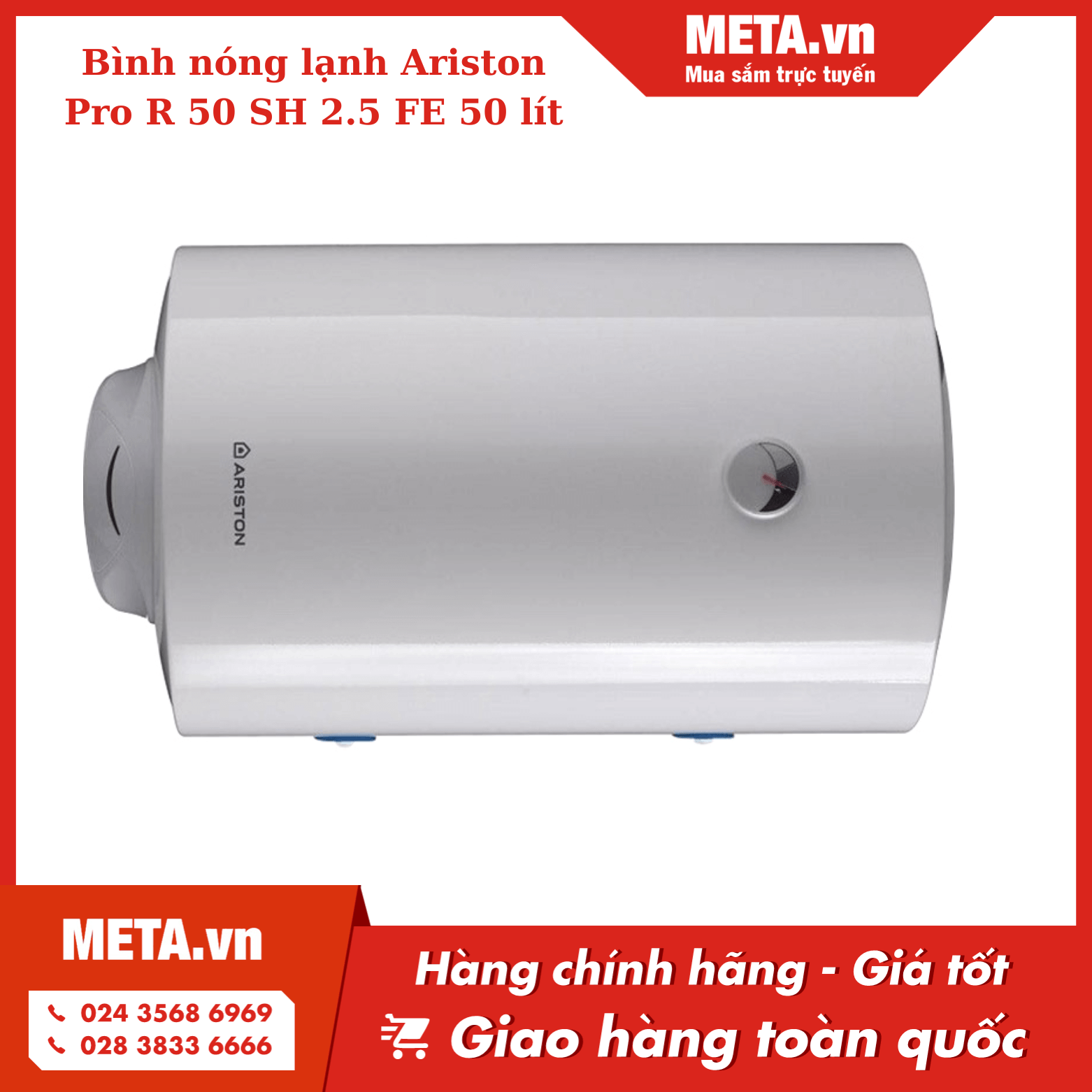 Máy nước nóng gián tiếp Ariston Pro R 50 SH 2.5 FE 50 lít
