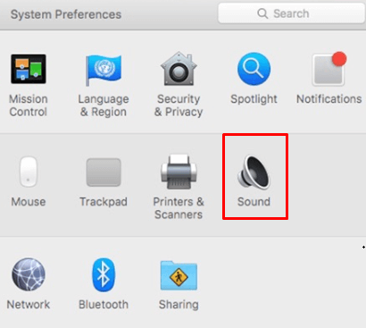 Trên giao diện System Preferences, bạn chọn Sound
