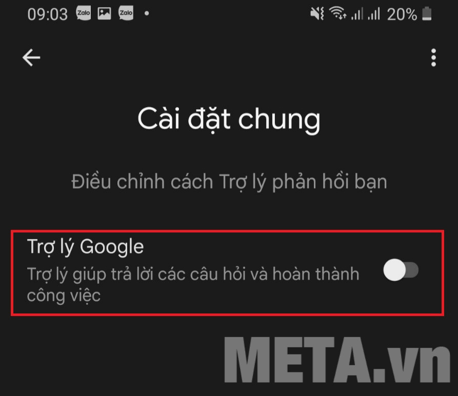 Khi tắt Google Assistant cũng đồng nghĩa với việc bạn tắt giọng nói Google trên Android