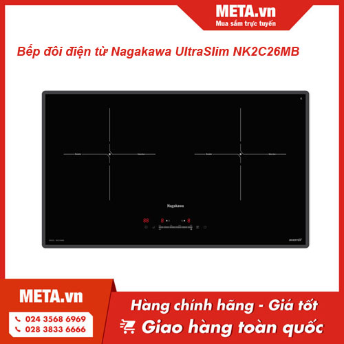 Bếp đôi điện từ Nagakawa UltraSlim NK2C26MB