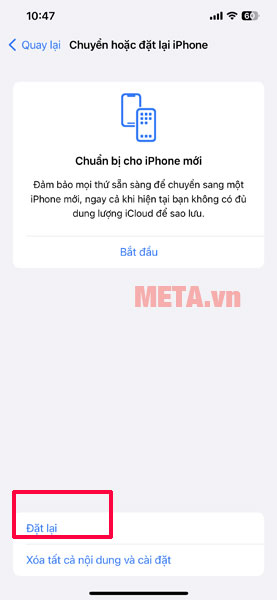 Khôi phục và đặt lại cài đặt mạng