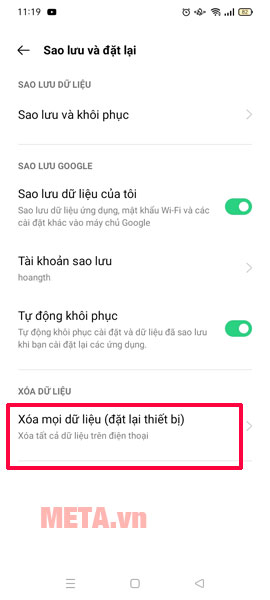 Khôi phục và đặt lại cài đặt mạng
