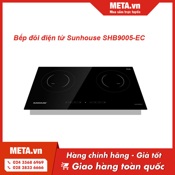 Bếp đôi điện từ Sunhouse SHB9005-EC