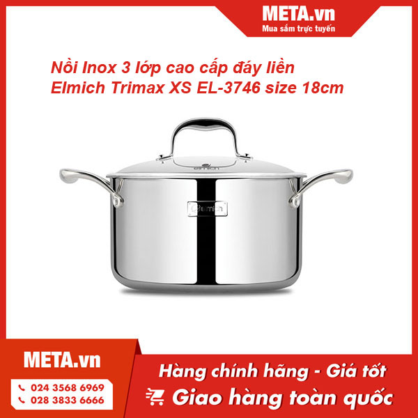 Nồi inox 3 lớp cao cấp đáy liền Elmich Trimax XS EL-3746