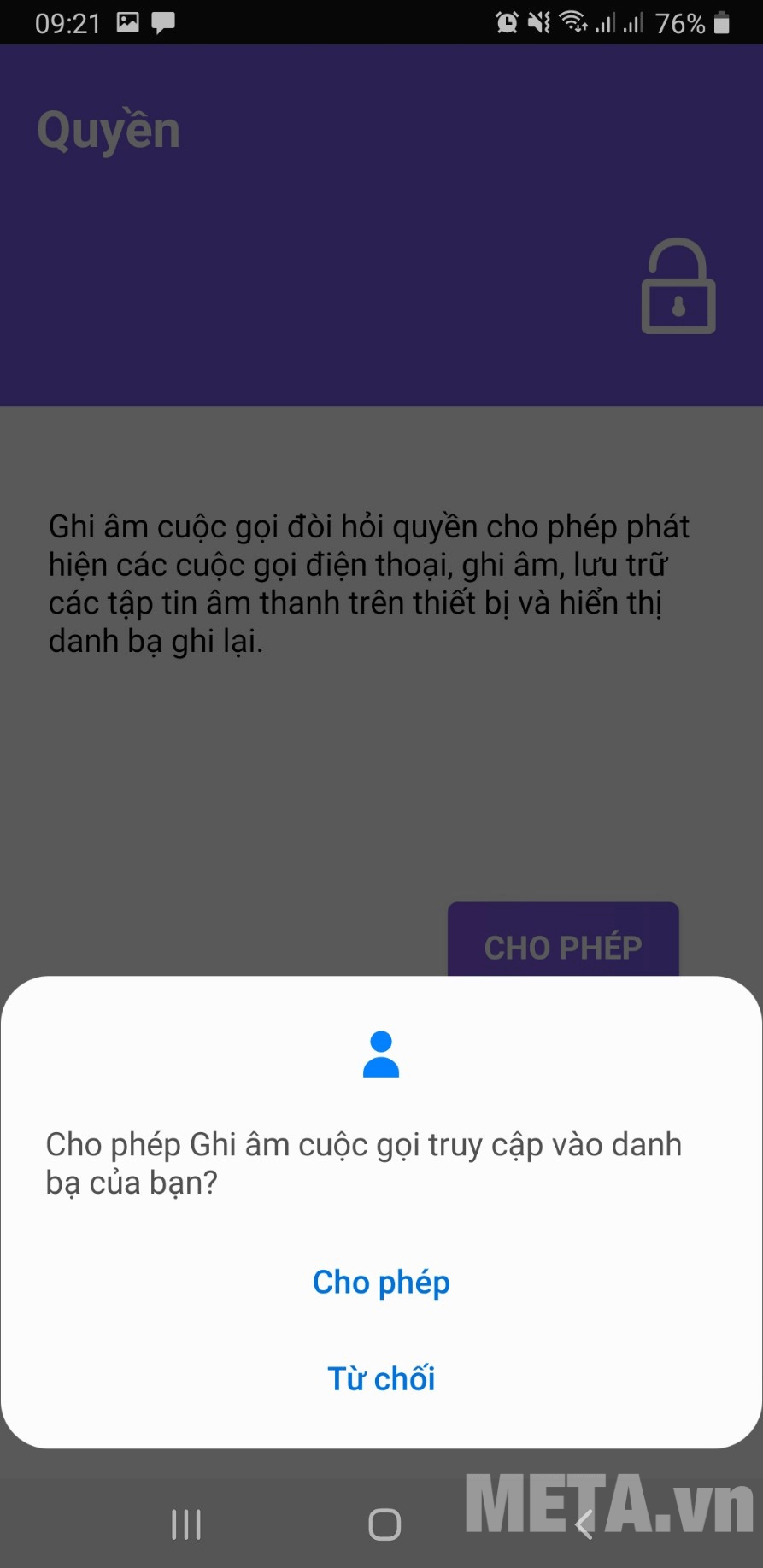 Lần lượt làm theo hướng dẫn để cài đặt ứng dụng ghi âm cuộc gọi Android