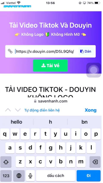 thoai - Tải video TikTok Trung Quốc không logo về điện thoại đơn giản Tai-video-tiktok-trung-quoc-khong-logo-3