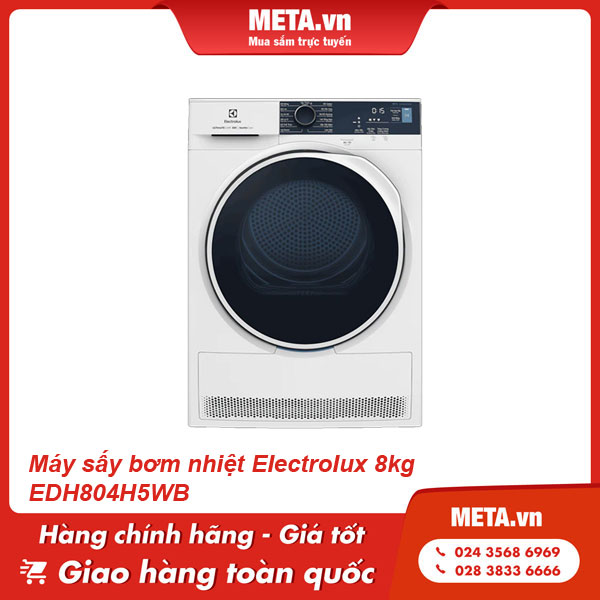 Máy sấy bơm nhiệt Electrolux EDH804H5WB 8kg